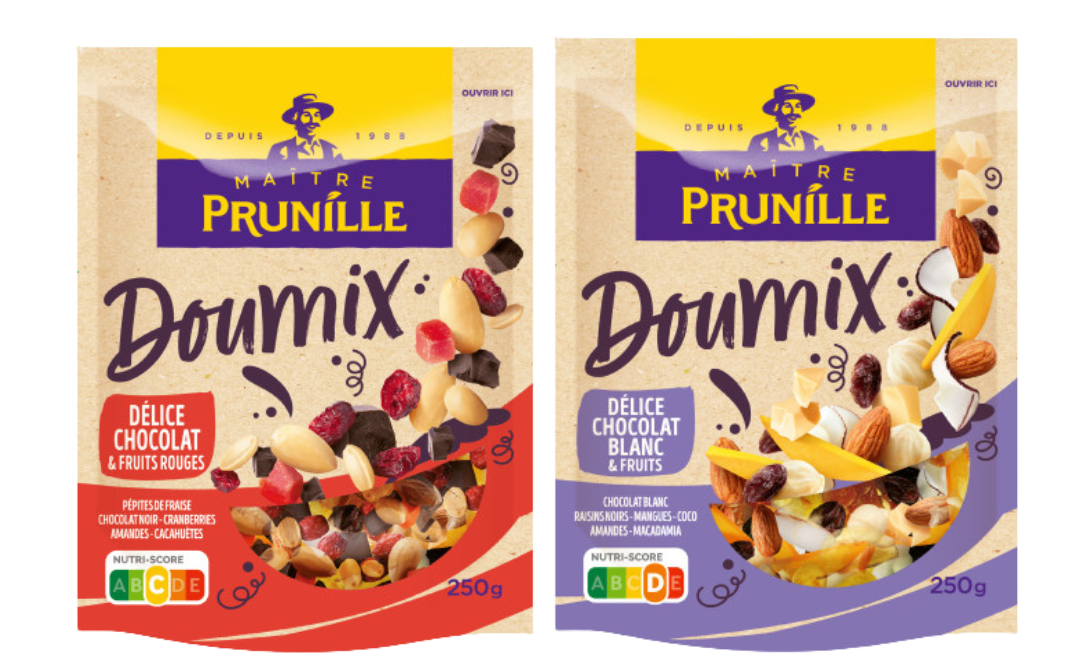 Doumix Délice Chocolate & Red Fruit, Délice While Chocolate & Fruit, Délice Almonds with a touch of caramel 