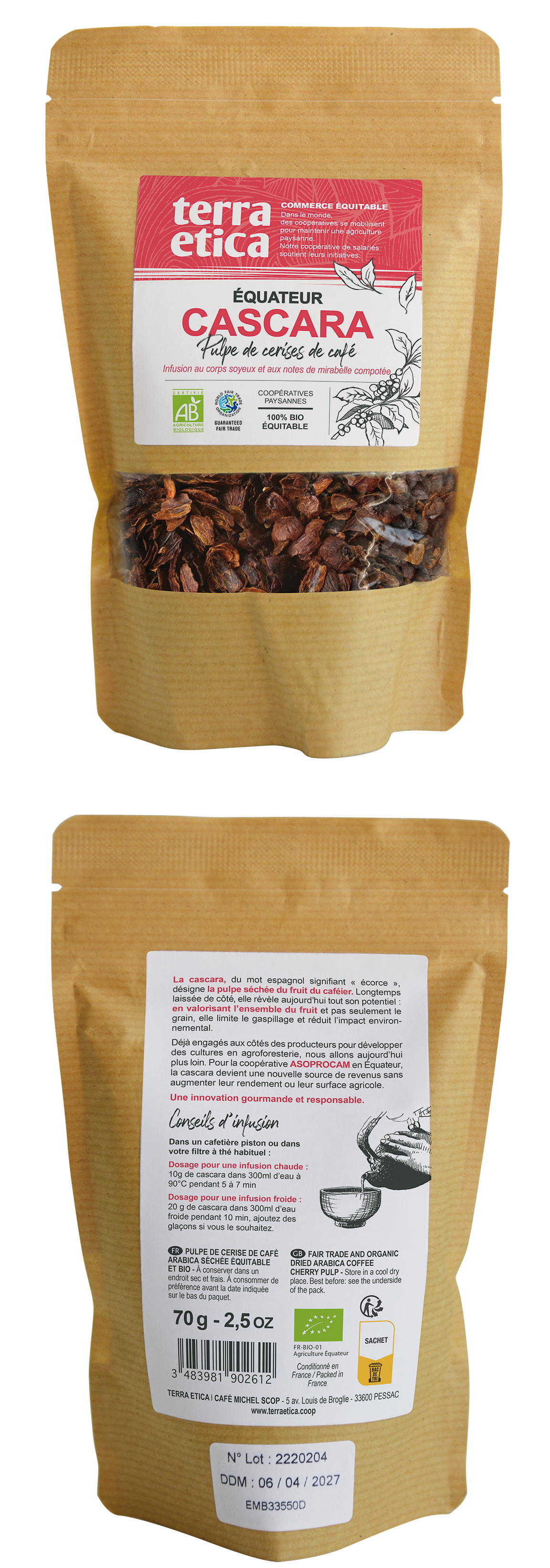 Cascara, Infusion de pulpe de cerises de café