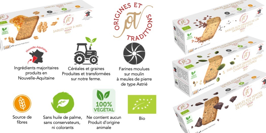 Gamme de sablés bio